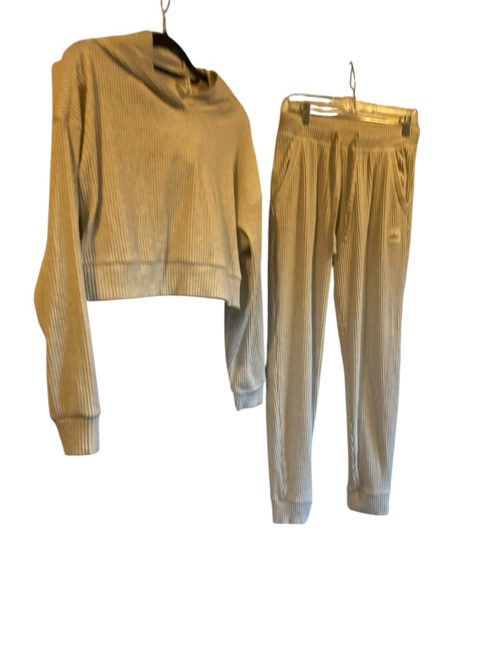 Alo Yoga pants and hoodie set LIGHT beige Size S